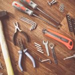 Tools on a table