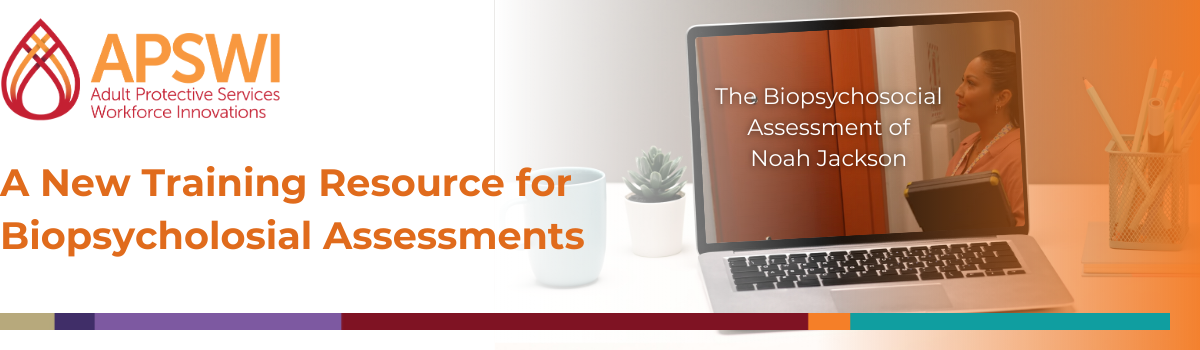 Banner with laptop featuring the video training titled The Psycholosical Assessment of Nah Jackson.