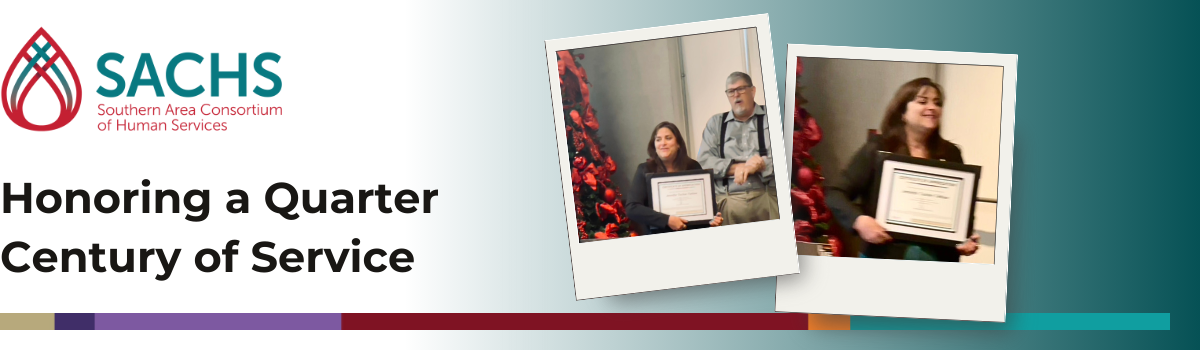 banner with pictures of Jen TT receiving a certificate from the SACHS directors